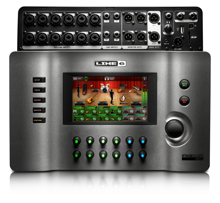 Line 6 StageScape M20d touchscreen edit mode to mix digital live sound product image