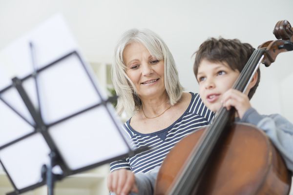 Boy Learning Cello